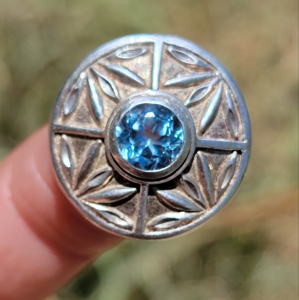 Exquisite Designer Solid 925 Sterling Silver Blue… - image 5